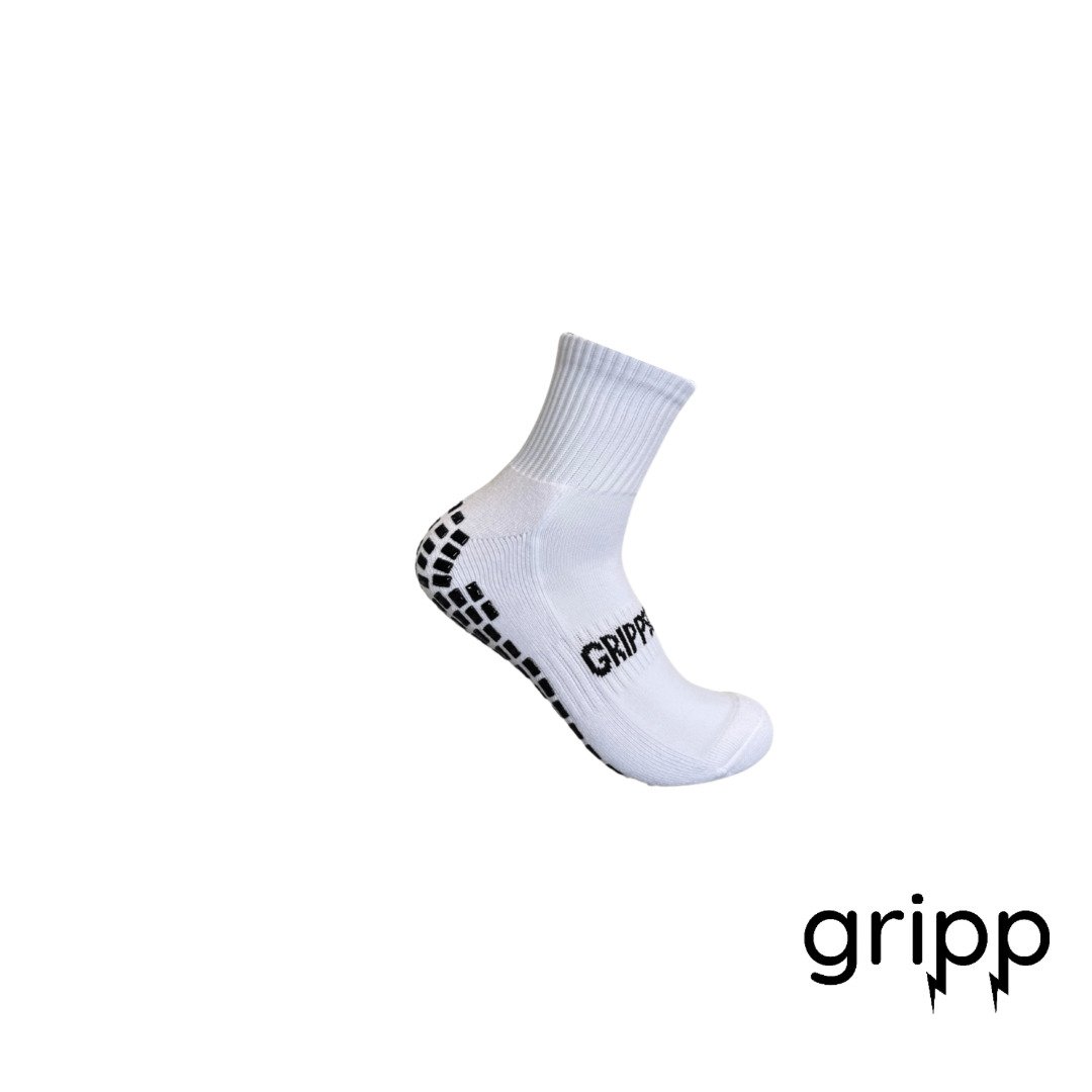 All White Mid Grippsocks – Grippsocks